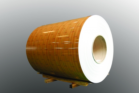 Wood grain prepainted aluminum coil for roller shutter