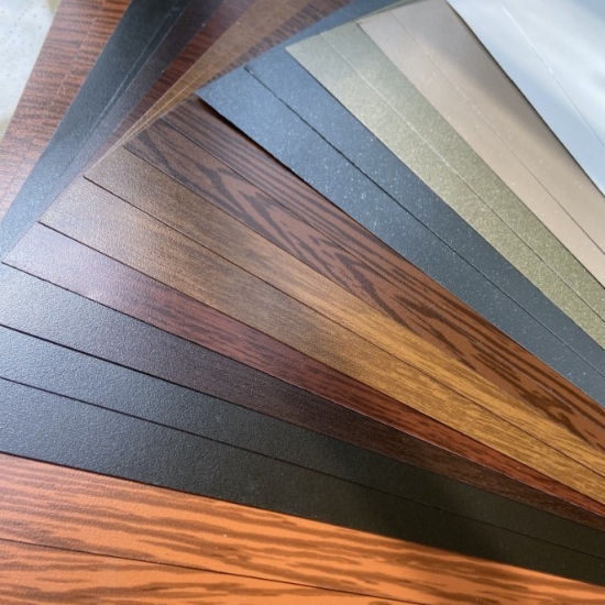 Wooden coating aluminum strip